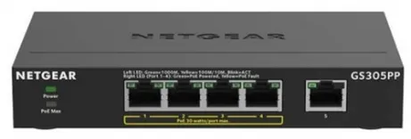 NETGEAR GS305PP Unmanaged Gigabit Ethernet (10/100/1000) Power over Ethernet (PoE) – afbeelding 2