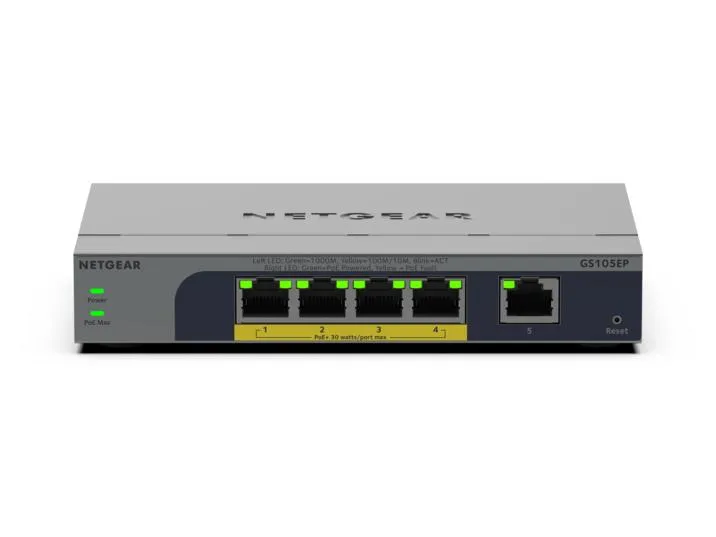 NETGEAR GS105EP Unmanaged Gigabit Ethernet (10/100/1000) Power over Ethernet (PoE) – afbeelding 2