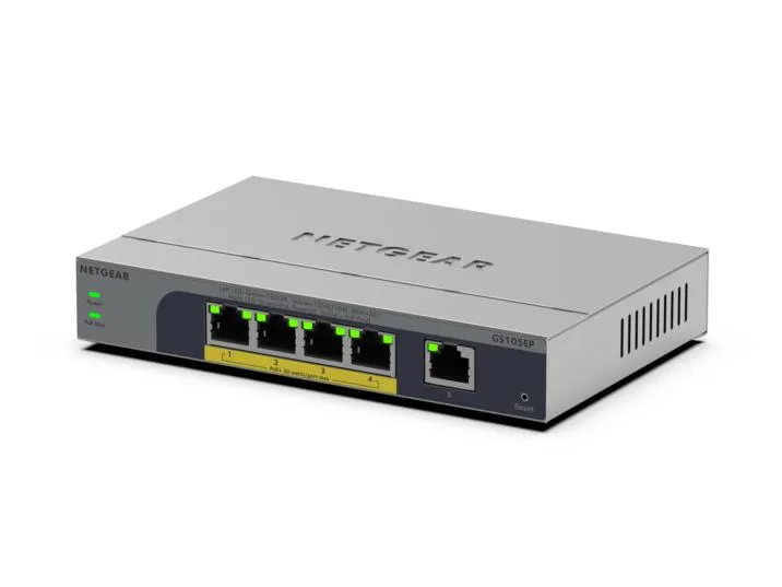 NETGEAR GS105EP Unmanaged Gigabit Ethernet (10/100/1000) Power over Ethernet (PoE) – afbeelding 3