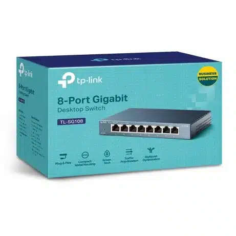 TP-Link TL-SG108 Unmanaged Gigabit Ethernet (10/100/1000) Zwart – afbeelding 3