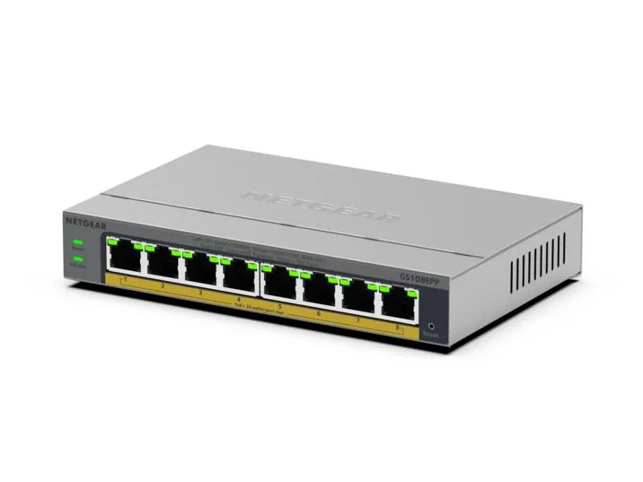 NETGEAR GS108EPP Unmanaged Gigabit Ethernet (10/100/1000) Power over Ethernet (PoE) – afbeelding 3