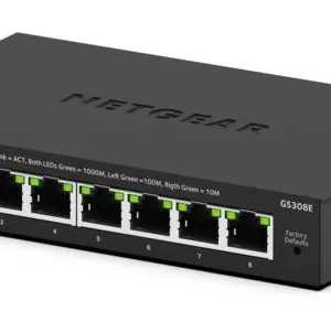 NETGEAR GS308E Managed L2/L3 Gigabit Ethernet (10/100/1000) Zwart