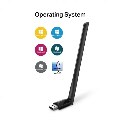 AC600 High Gain Wi-Fi Dual Band USB Adapter 433Mbps at 5GHz + 200Mbps at 2.4GHz USB 2.0 1 high gain antenna – afbeelding 4