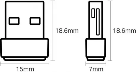 AC600 Nano Wi-Fi USB Adapter 433Mbps at5GHz + 200Mbps at 2.4GHz USB 2.0 – afbeelding 3