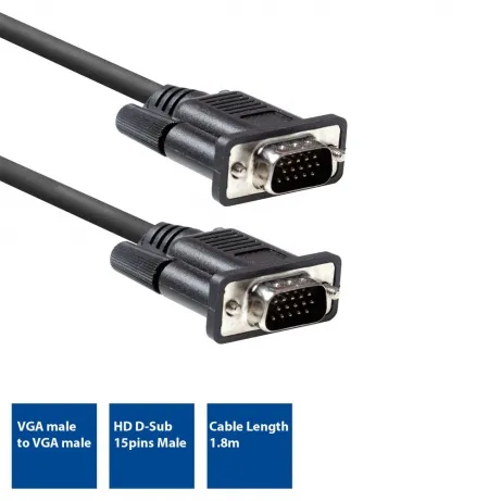 ACT 1,8 meter VGA aansluitkabel male - male – afbeelding 3