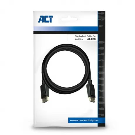 ACT 3 meter DisplayPort kabel male - male – afbeelding 3
