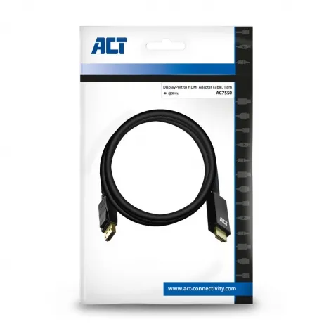 ACT DisplayPort male naar HDMI male adapterkabel – afbeelding 4