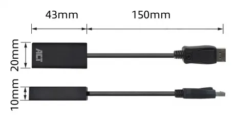 ACT DisplayPort naar HDMI female adapter – afbeelding 3