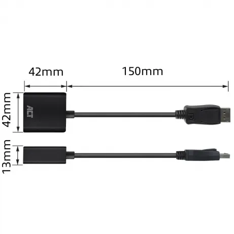 ACT DisplayPort naar VGA female adapter – afbeelding 3