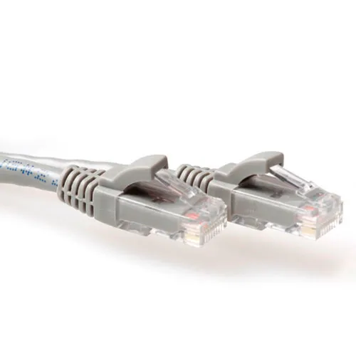 ACT Grijze 2 meter U/UTP CAT6 patchkabel snagless met RJ45 connectoren – afbeelding 2