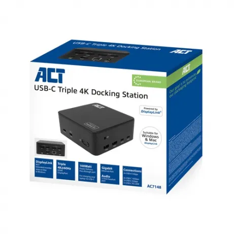 ACT Universeel USB-C Dockingstation 4K – afbeelding 3