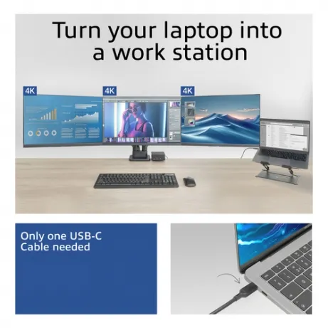 ACT Universeel USB-C Dockingstation 4K – afbeelding 4