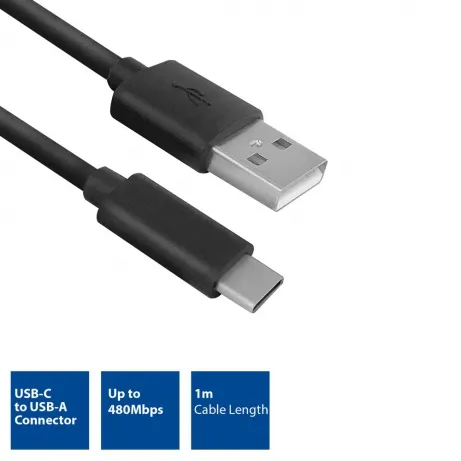 ACT USB 2.0 aansluitkabel cable C male - A male 1 meter – afbeelding 4