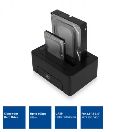ACT USB 3.1 Dual HDD Docking Station – afbeelding 2
