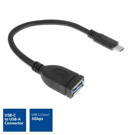 ACT USB 3.2 Gen2 OTG kabel C male - A female 0,2 meter – afbeelding 4