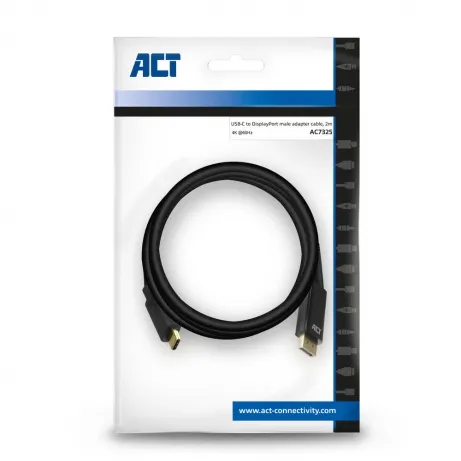 ACT USB-C naar DisplayPort male kabel 2 m 4K @ 60Hz – afbeelding 4