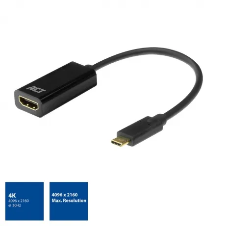 ACT USB-C naar HDMI female adapter 4K – afbeelding 2