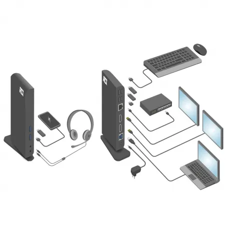 ACT USB-C / USB-A dual docking station – afbeelding 2
