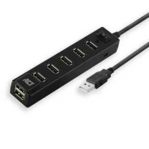 ACT USB hub 7 poorts, aan/uit-schakelaar