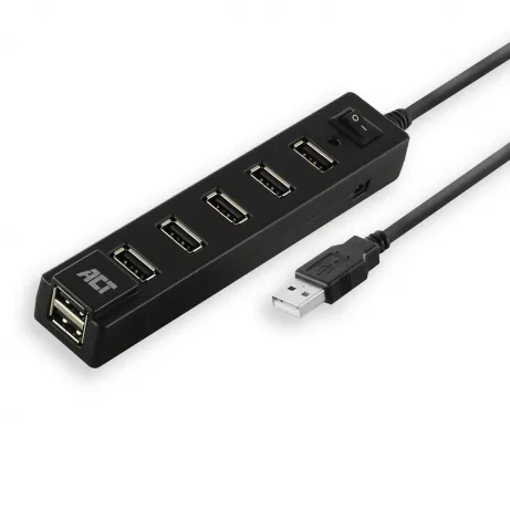 ACT USB hub 7 poorts, aan/uit-schakelaar