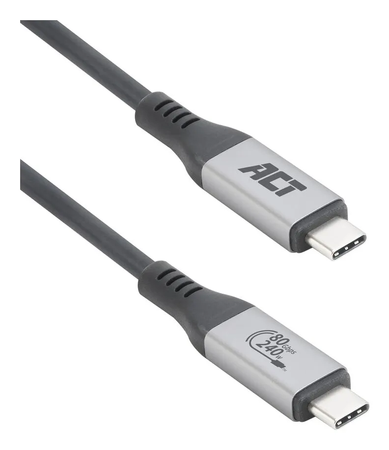 ACT USB4 80Gbps Thunderbolt 5 240W USB Type-C kabel – afbeelding 3