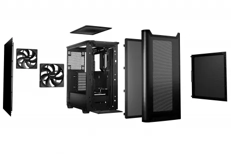 be quiet! PURE BASE 501 Airflow Black Midi Tower Zwart – afbeelding 4