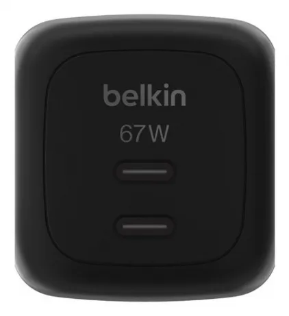 Belkin 67W dual USB-C wall charger zwart