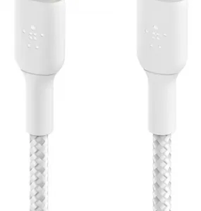 BELKIN BOOST CHARGE USB-C to USB-C Cable Braided 2m White