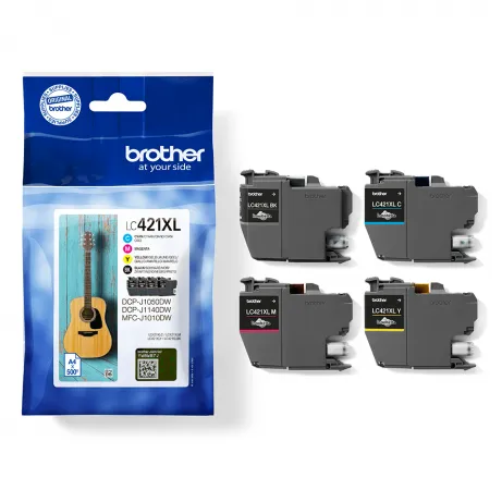 BROTHER 4-pack of Black Cyan Magenta and Yellow 500-page high capacity ink cartridges for DCP-J1050DW MFC-J1010DW and DC – afbeelding 3