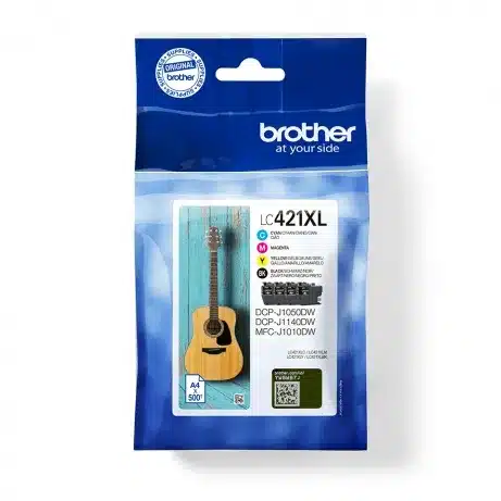 BROTHER 4-pack of Black Cyan Magenta and Yellow 500-page high capacity ink cartridges for DCP-J1050DW MFC-J1010DW and DC – afbeelding 4