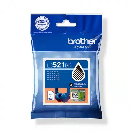 BROTHER Black ink cartridge yield up to 500 pages