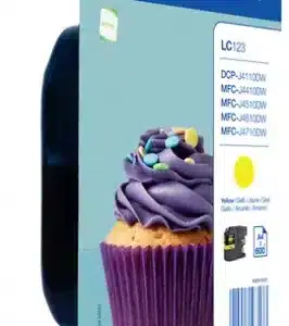 BROTHER LC-123 inktcartridge geel high capacity 600 pagina s 1-pack blister zonder alarm