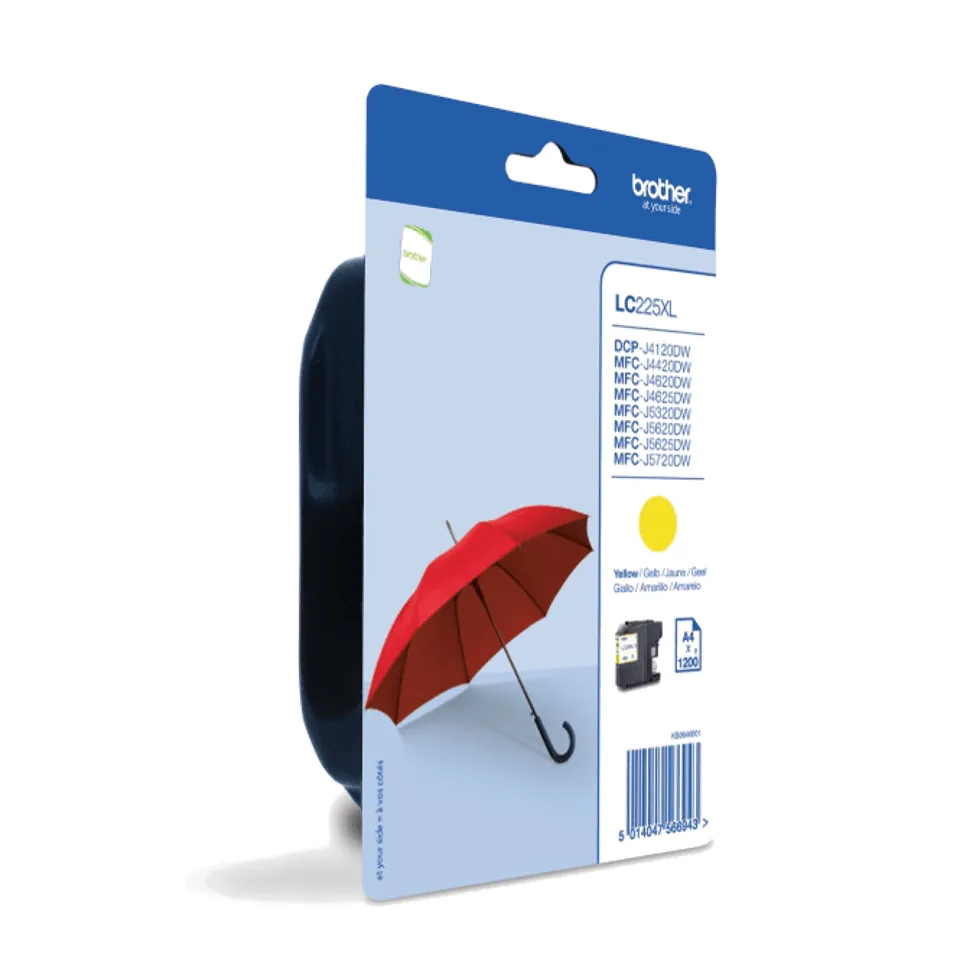 BROTHER LC-225XL inktcartridge geel high capacity 1-pack blister zonder alarm – afbeelding 3