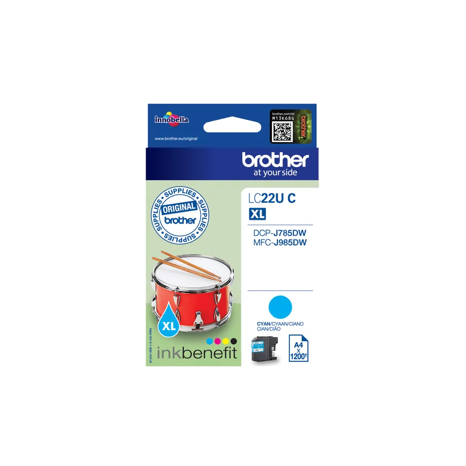 Brother LC-22UC inktcartridge cyaan – afbeelding 3