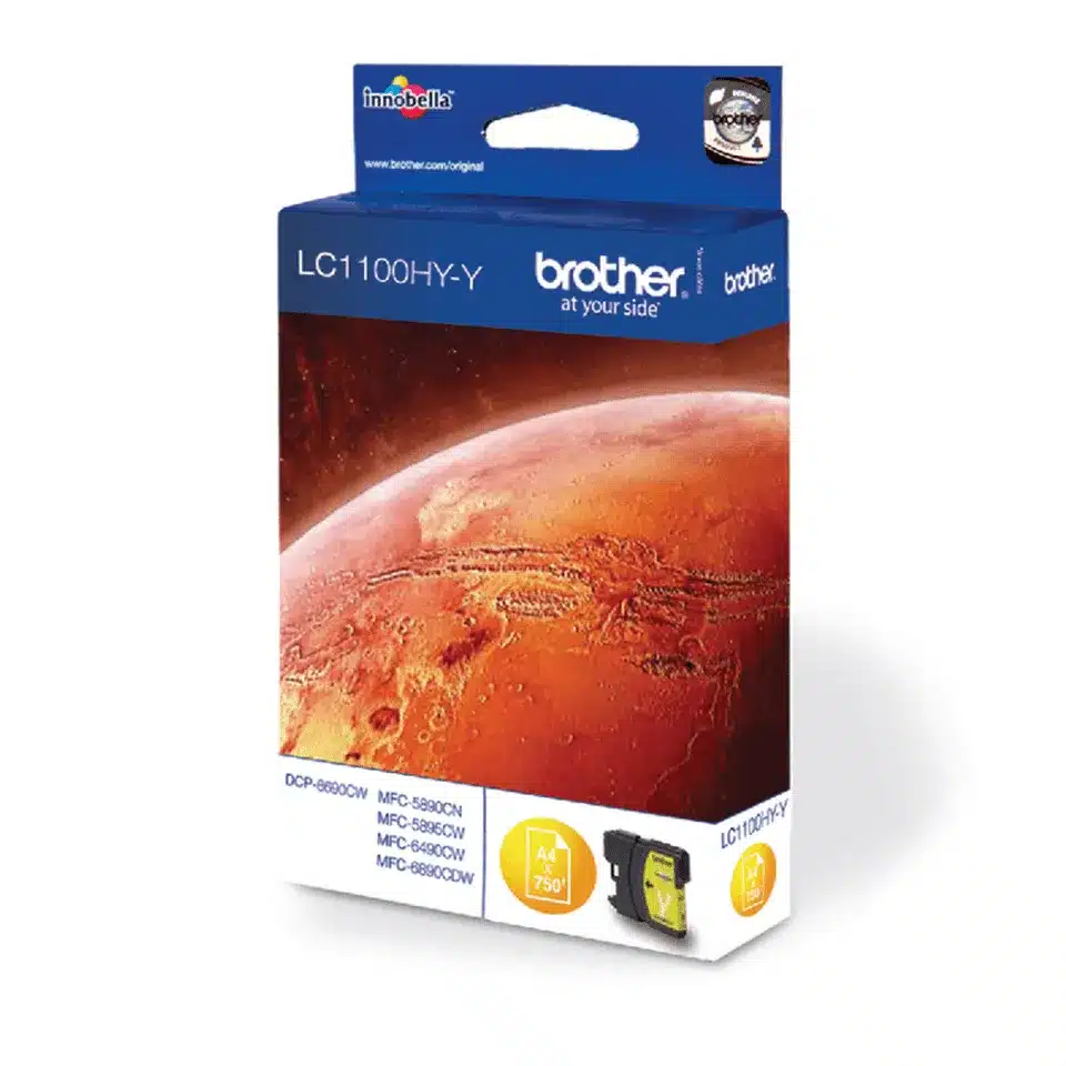 Brother LC1100HYY inktcartridge Hoog (XL) rendement Geel – afbeelding 3