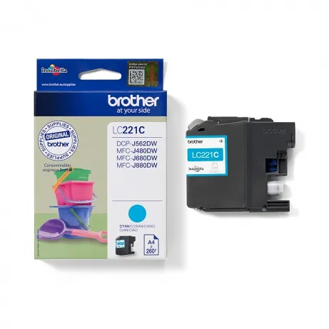 Brother LC221C inktcartridge cyaan – afbeelding 4