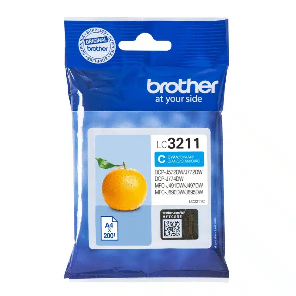 Brother LC3211C inktcartridge Normaal rendement Cyaan – afbeelding 3