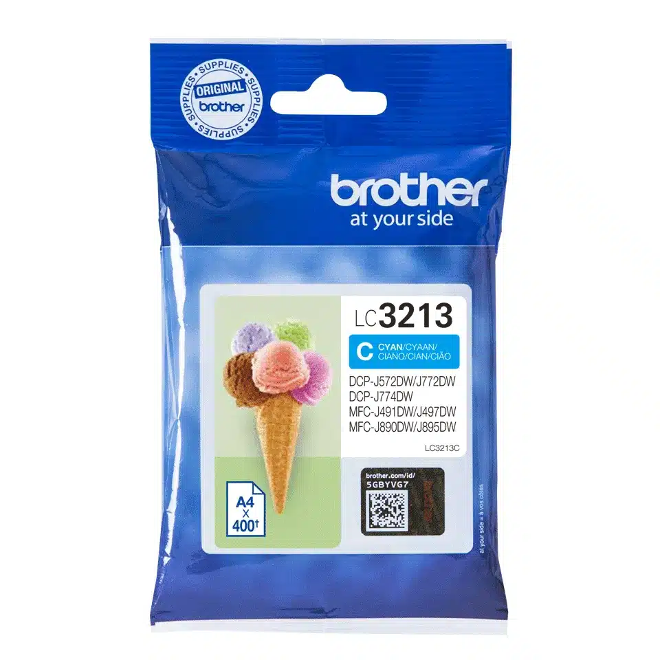 Brother LC3213C inktcartridge Hoog (XL) rendement Cyaan – afbeelding 3