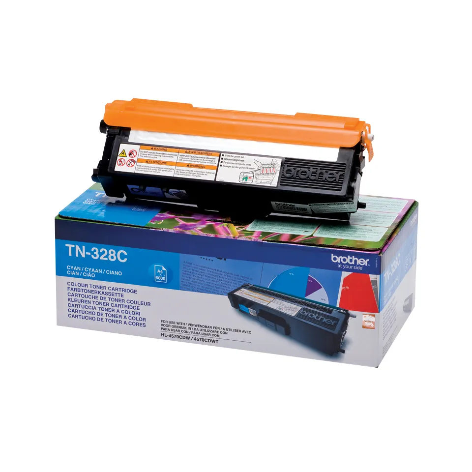Brother TN328C toner cyaan – afbeelding 3