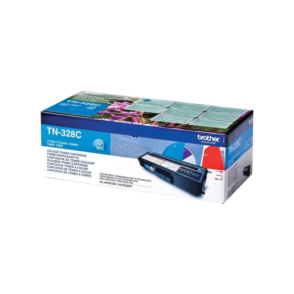 Brother TN328C toner cyaan – afbeelding 4