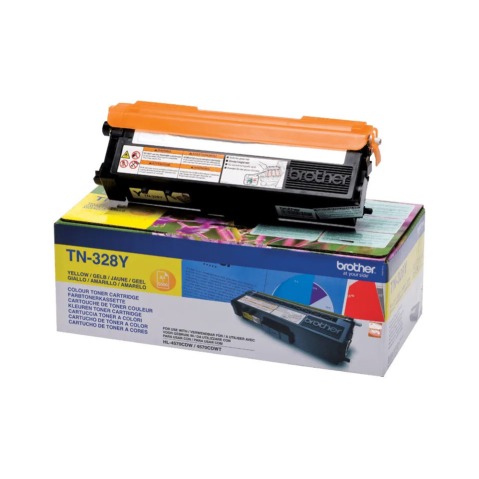 Brother TN328Y toner geel – afbeelding 3