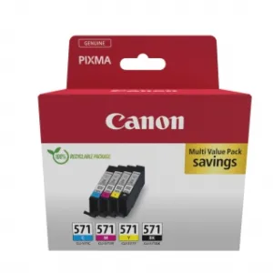 Canon CLI-571 inktcartridge Zwart, Cyaan, Magenta, Geel