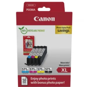 Canon CLI-571XL inktcartridge Hoog (XL) rendement Zwart, Cyaan, Magenta, Geel