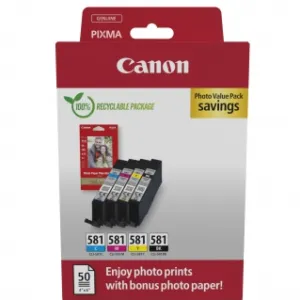 Canon CLI-581 inktcartridge Zwart, Cyaan, Magenta, Geel