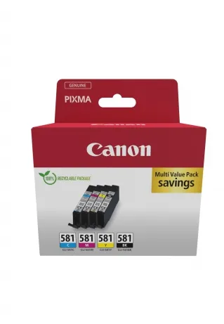 Canon CLI-581 inktcartridge Zwart, Cyaan, Magenta, Geel – afbeelding 2