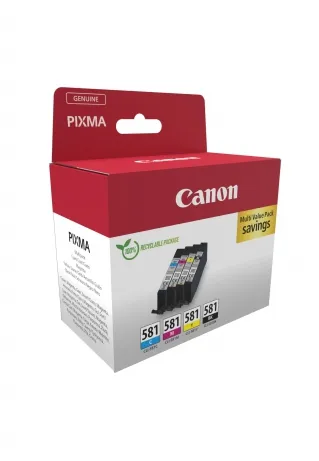 Canon CLI-581 inktcartridge Zwart, Cyaan, Magenta, Geel