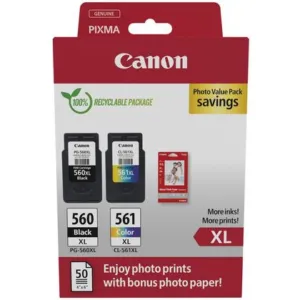 Canon PG-560XL inktcartridge Hoog (XL) rendement Zwart, Cyaan, Magenta, Geel
