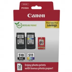Canon PG-510 inktcartridge Zwart, Cyaan, Magenta, Geel