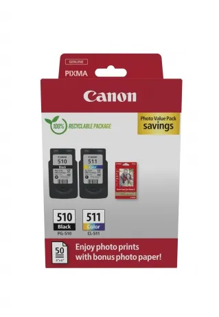 Canon PG-510 inktcartridge Zwart, Cyaan, Magenta, Geel