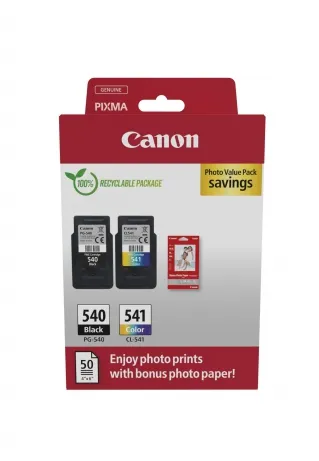 Canon PG-540 inktcartridge Zwart, Cyaan, Magenta, Geel